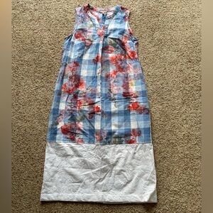 Joules midi length linen blend dress size 8*** read description